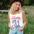 Happy 4Th Of July Dark Red Blue Text Unisex Tank Top