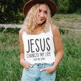 Jesus Changed My Life Ask Me How Bible Scripture Christian Unisex Tank Top