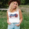 Peace Love America Flag Sunflower 4Th Of July Memorial Day Unisex Tank Top