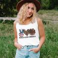 Peace Love America Sunflower Leopard Usa Flag 4Th Of July Unisex Tank Top