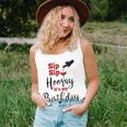 Sip Sip Hooray Its My Birthday Funny Bday Party Gift Unisex Tank Top