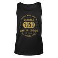 1950 October Birthday Gift 1950 October Limited Edition Unisex Tank Top