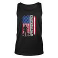 Chicken Chicken Chicken Dad American Flag Poultry Farmer Dad Fathers Day Unisex Tank Top