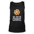 Chocolate Chip Cookie Lover Will Run For Cookies Unisex Tank Top