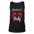 Christmas In July Cute Reindeer Hearts Graphic Top Unisex Tank Top
