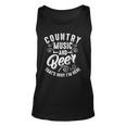 Country Music And Beer Cute Singer Alcohol Lover Tank Top