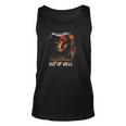 I Didnt From Heaven I Clawed My Way Out Of Hell Flaming Skull Tank Top