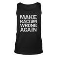 Womens Distressed Equality Quote For Men Make Racism Wrong Again Tank Top
