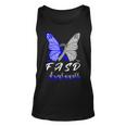 Fasd Awareness Butterfly Blue And Grey Ribbon Fetal Alcohol Spectrum Disorder Fetal Alcohol Spectrum Disorder Awareness Unisex Tank Top