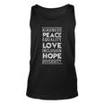 Human Kindness Peace Equality Love Inclusion Diversity Unisex Tank Top