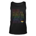 I See Accept Respect Support Admire Love You Lgbtq V2 Unisex Tank Top