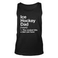 Ice Hockey Dad Definition Funny Sports Unisex Tank Top