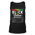 Junenth Womens Black Queen Nutritional Facts Freedom Day Unisex Tank Top