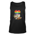 Lgbt Pride Daddy Tiger Rainbow Best Dad Ever Fathers Day Unisex Tank Top