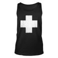 Lightly Weathered Peace Christ White Cross Paint On Various Unisex Tank Top