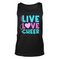 Live Love Cheer Funny Cheerleading Lover Quote Cheerleader V2 Unisex Tank Top