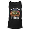 Man I Love Frogs Funny Retro Frog Unisex Tank Top