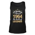March 1964 Birthday Life Begins In March 1964 V2 Unisex Tank Top