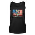 Mens Pitbull Dad American Pit Bull Dog Us Flag 4Th Of July Unisex Tank Top