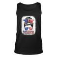 Merica Messy Bun Women Girls American Flag Usa 4Th Of July Unisex Tank Top