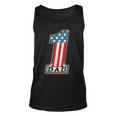 Number One Dad American Flag 4Th Of July Fathers Day Gift Unisex Tank Top