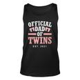 Official Dad Of Twins 2021 Father Girls Funny Twin Dad Unisex Tank Top