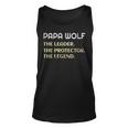 Papa Wolf The Leader The Protector The Legend Funny Unisex Tank Top