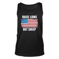 Patriotic Raise Lions Not Sheep Usa American Flag Men Women Tank Top