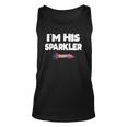 Womens Im His Sparkler Fireworks Couple Matching 4Th Of July Tank Top