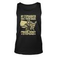Mens My Stepdaughter Has Your Back Proud Army Stepdad Dad Tank Top