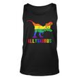 T Rex Dinosaur Lgbt Gay Pride Flag Allysaurus Ally Unisex Tank Top