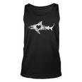 Vintage Shark Silhouette Hammerhead Shark Tiger Shark Heart 158 Trending Shirt Unisex Tank Top