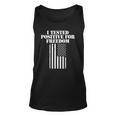 Womens I Tested Positive For Freedom Unisex Tank Top