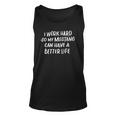 I Work Hard So My Mustang Can Have A Better Life Horse Lover Tank Top