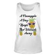 A Pineapple A Day Keeps The Worries Away Funny Pineapple Gift Pineapple Lover Unisex Tank Top