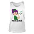 Adrenal Cancer Warrior Strong Women Green Ribbon Adrenal Cancer Adrenal Cancer Awareness Unisex Tank Top