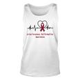 Arteriovenous Malformation Awareness Heartbeat Burgundy Ribbon Arteriovenous Malformation Support Arteriovenous Malformation Awareness Unisex Tank Top