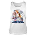 Beagle American Flag Sunglasses 708 Shirt Unisex Tank Top