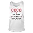 Coco Grandma Gift Coco The Woman The Myth The Legend Unisex Tank Top