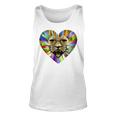 Colored Lion Heart Unisex Tank Top