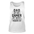 Mens Dad By Day Gamer By Night Fathers Day Gaming Tank Top