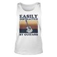 Easily Distracted By Guitars Quote For A Guitar Player Racerback Unisex Tank Top