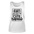 Eat Sleep Cute Repeat Graphic Design For Babys Unisex Tank Top