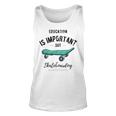 Education Is Important But Skateboarding Is Importanter Black Text Unisex Tank Top