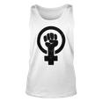 Feminist Raised Fist - Distressed Fitted Unisex Tank Top