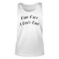 Fun Fact L Dont Care Funny V2 Unisex Tank Top