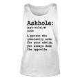 Funny Askhole Definition Dictionary Word Gag Sarcastic V3 Unisex Tank Top