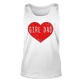 Girl Dad Heart Fathers Day Vintage Retro Unisex Tank Top