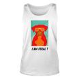 I Am Feral Coll Red Dog Unisex Tank Top