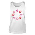 Mens Kiss Lipstick Print Lip Makeup Cute And Trendy Tank Top